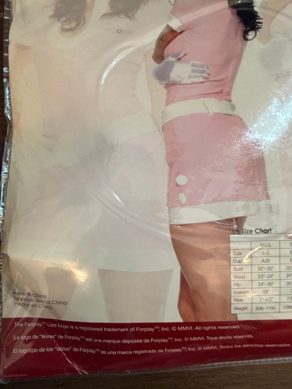 Forplay Pink & White Retro Flight Attendant Chemise Costume - Picture 7 of 12